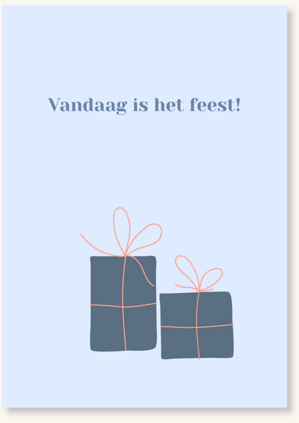 Verjaardag - Feest cadeautjes blauw