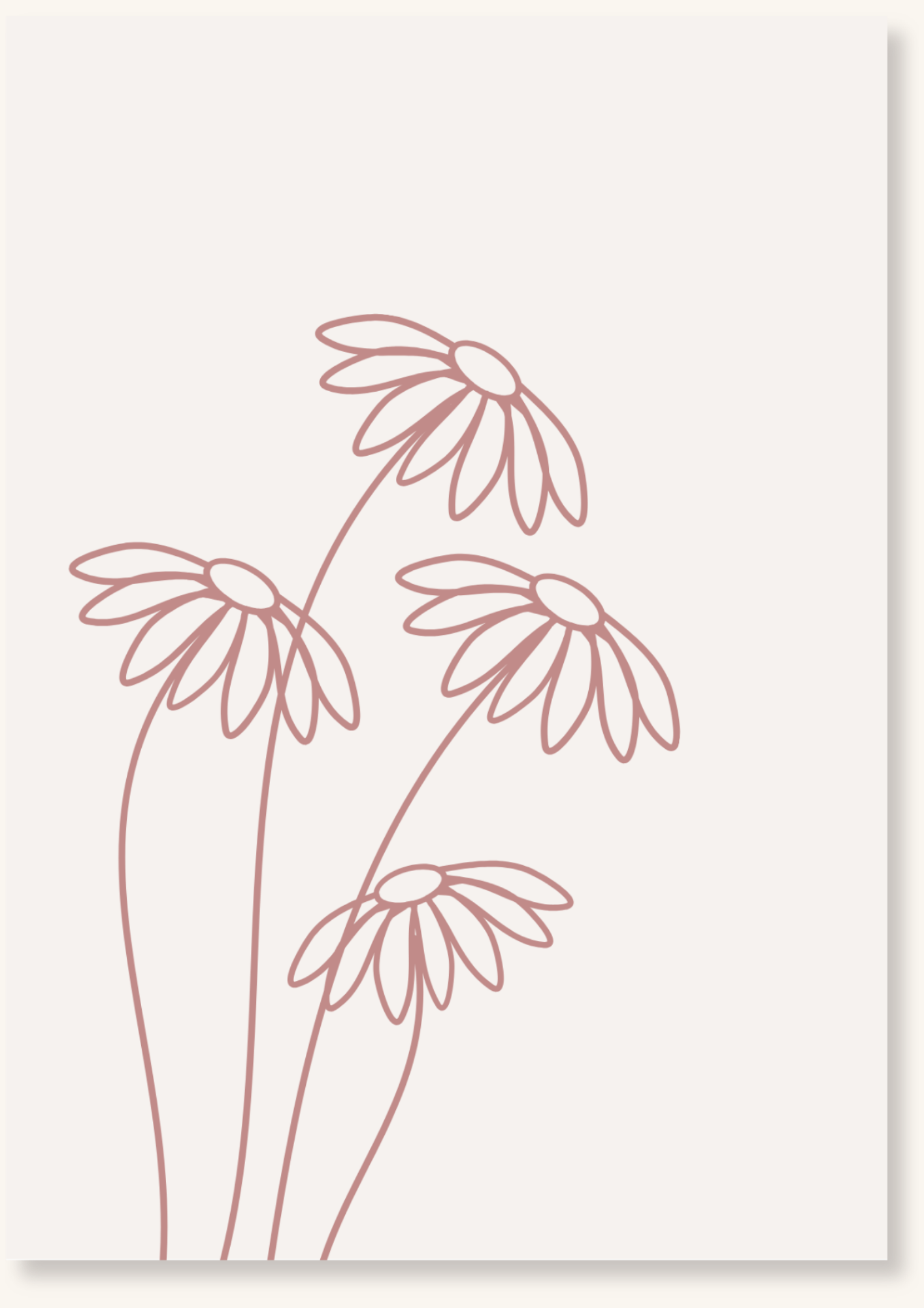 Blanco - Vier bloemen