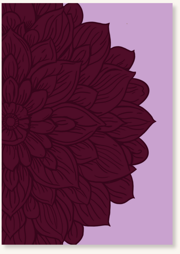 Blanco - Halve bloem aubergine/lilia