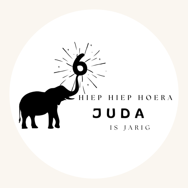 Gepersonaliseerde stickers per stuk - Olifant