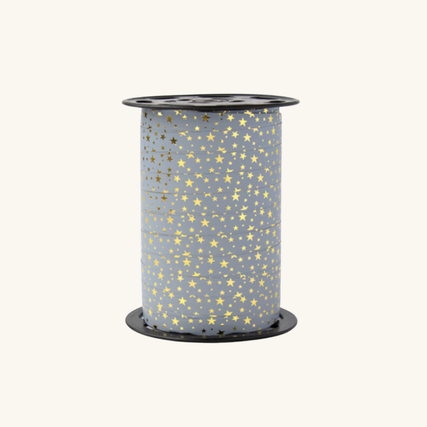 Krullint - Blauw met sterretjes 2 meter