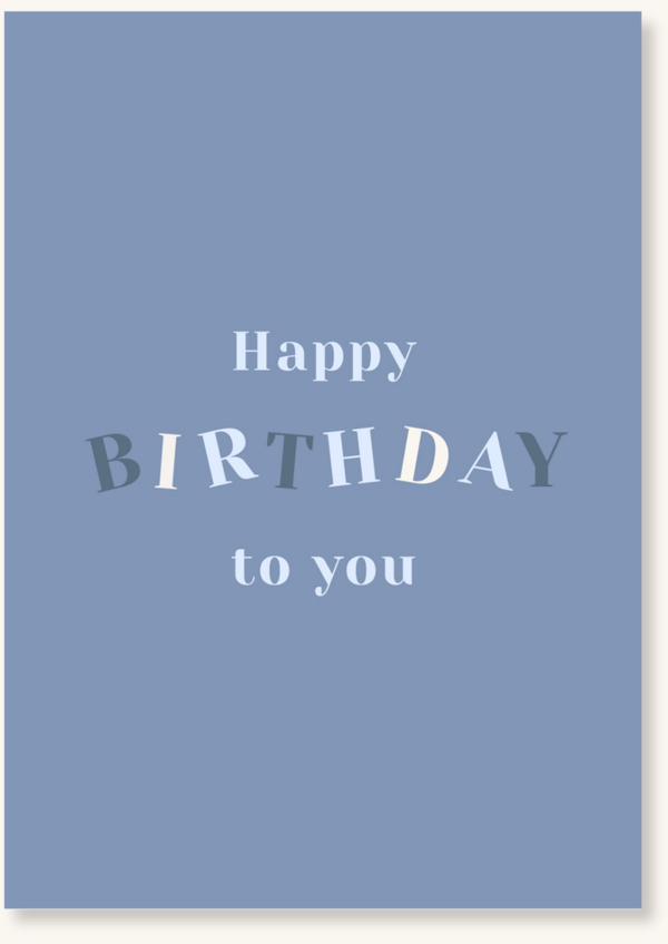 Verjaardag - Happy B, to you blauw