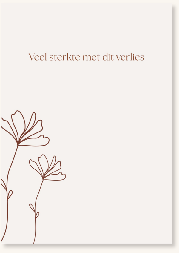 Gecondoleerd - Twee bruine bloemen