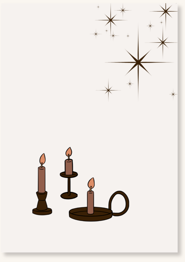 Kerstkaarten - Kaarsen