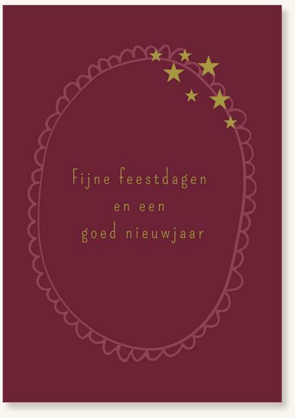 Kerstkaarten - Fijne feestdagen sterren