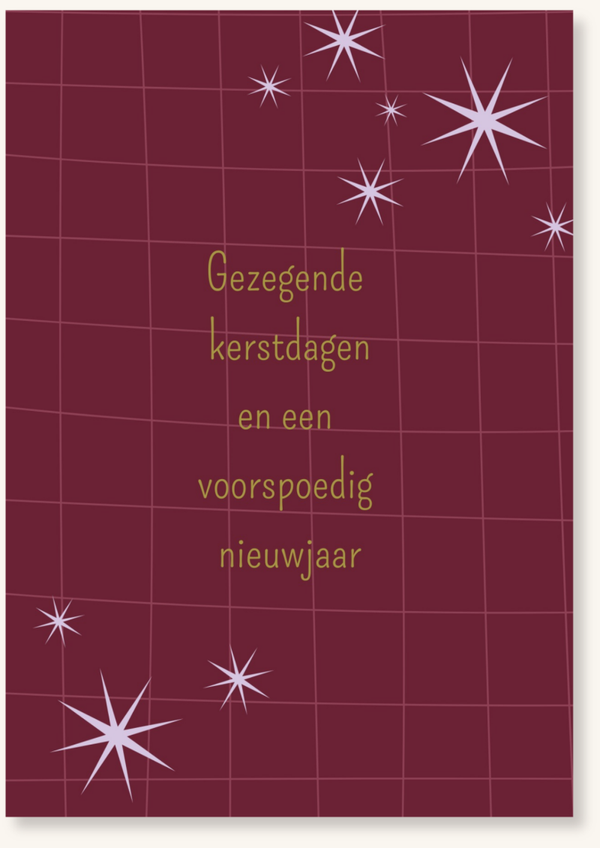 Kerstkaarten - Gezegende kerstdagen sterren