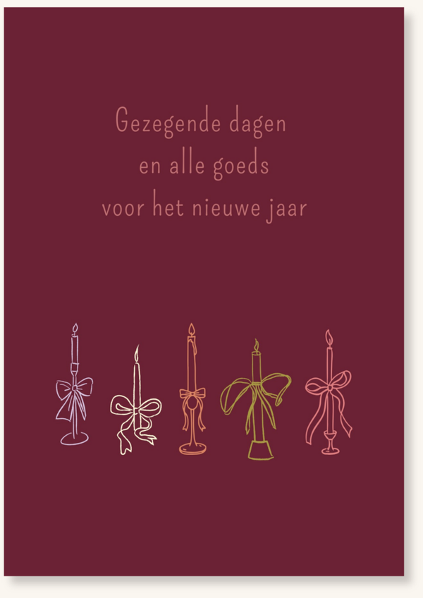 Kerstkaarten - Kaarsen