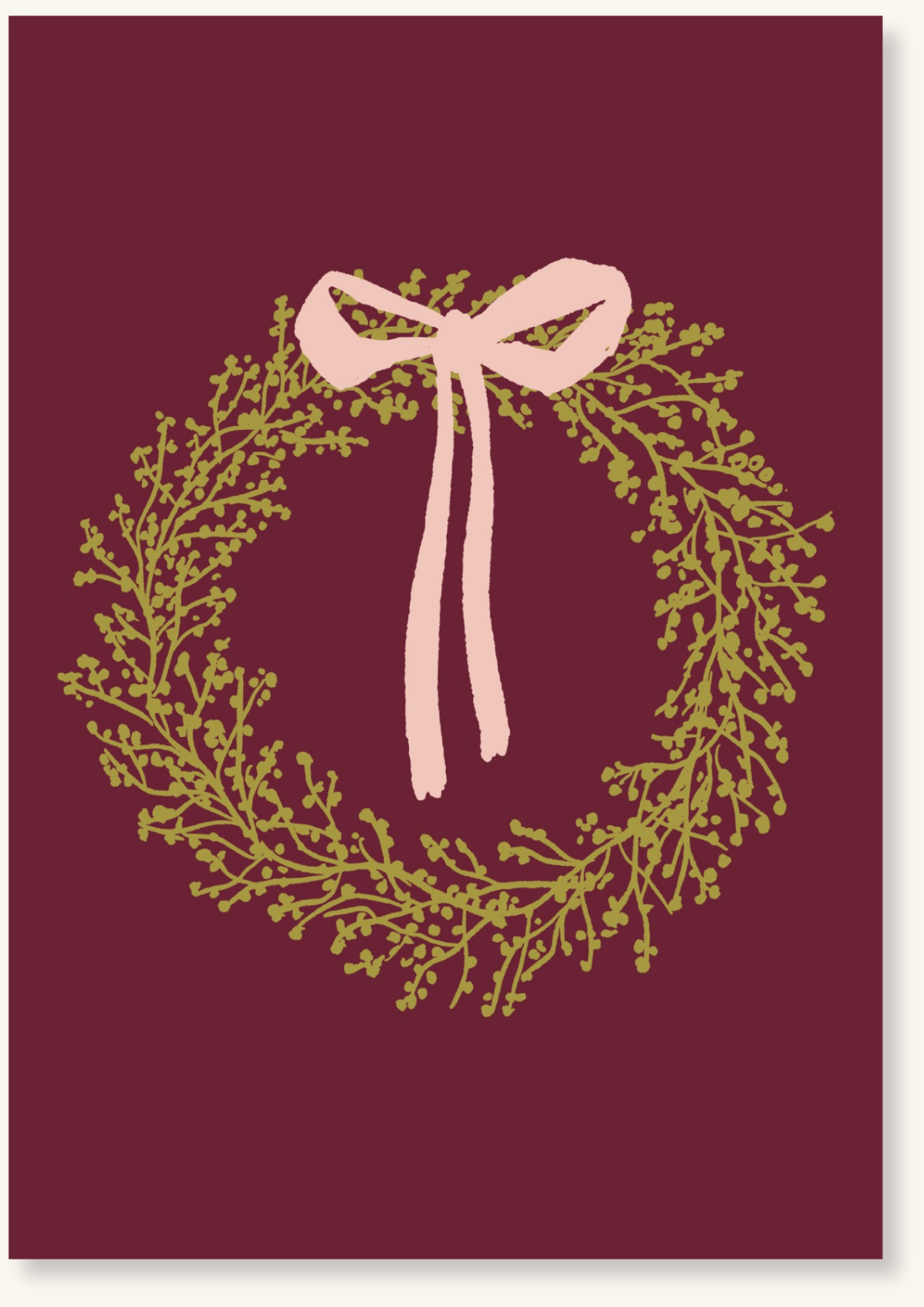 Kerstkaarten - Groene krans