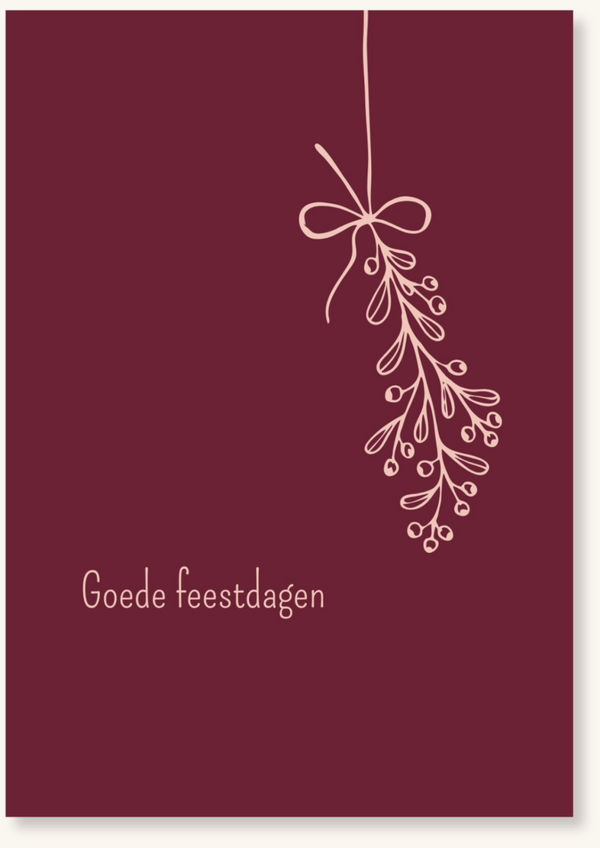 Kerstkaarten - Hangende tak