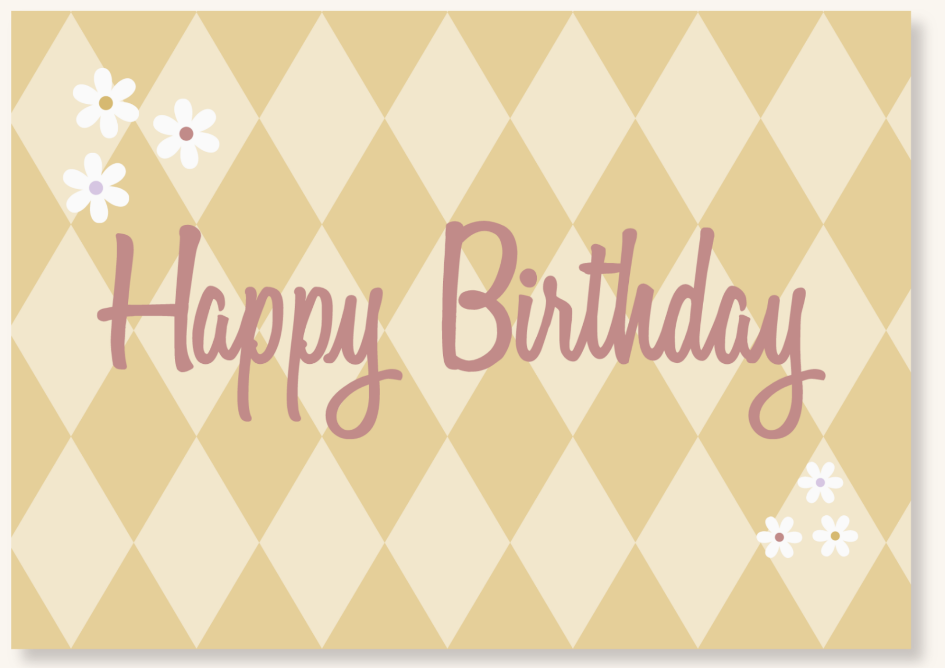 Verjaardag - Gele ruit