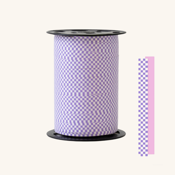 Krullint - Paars ruitje/roze 2 meter