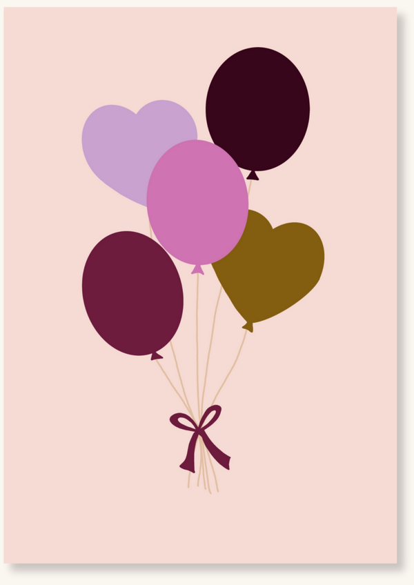 Blanco - Ballonnen paars met strik