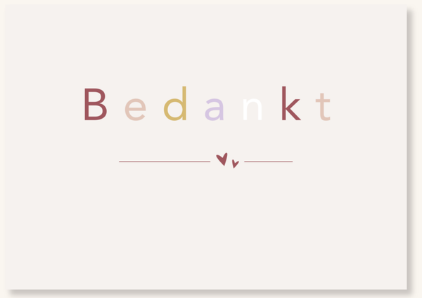 Diversen - Bedankt hartjes