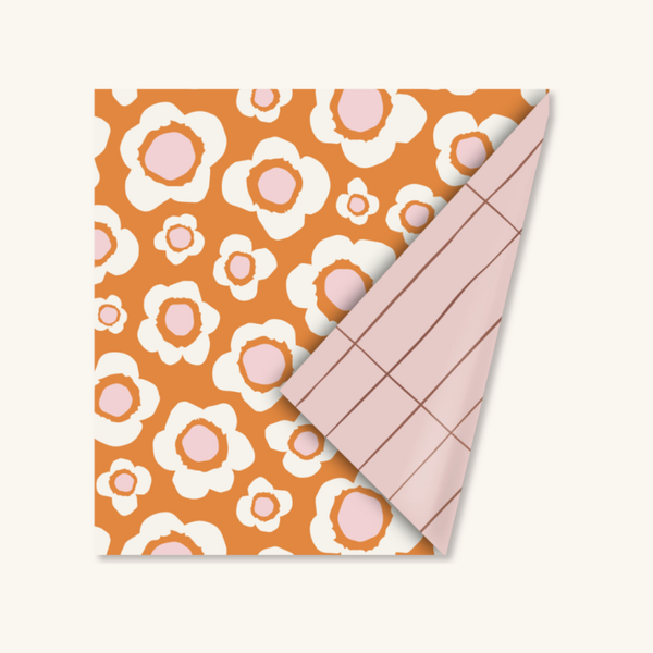 Inpakpapier - Retrobloemen