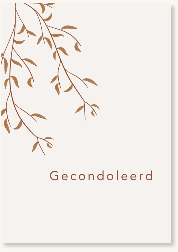 Gecondoleerd - Lange tak bruin