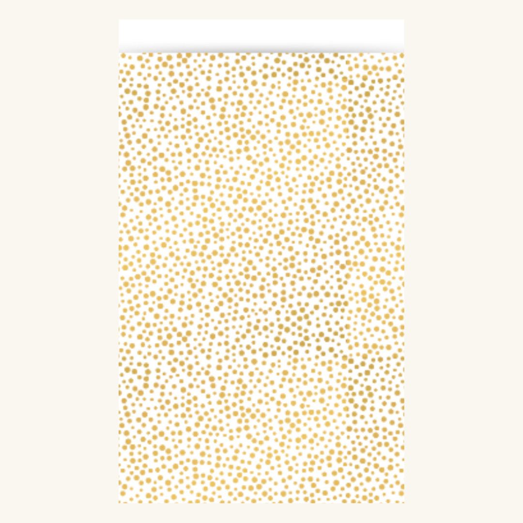 Cadeauzakjes - Gouden stippen  maat L - 5 stuks