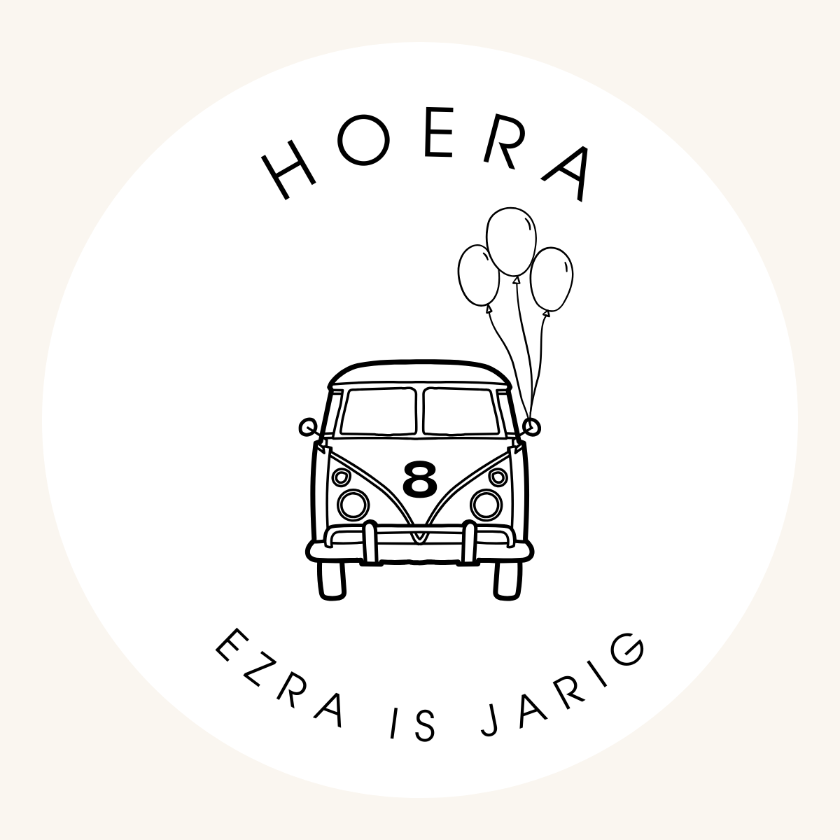 Gepersonaliseerde stickers per stuk - VW Bus