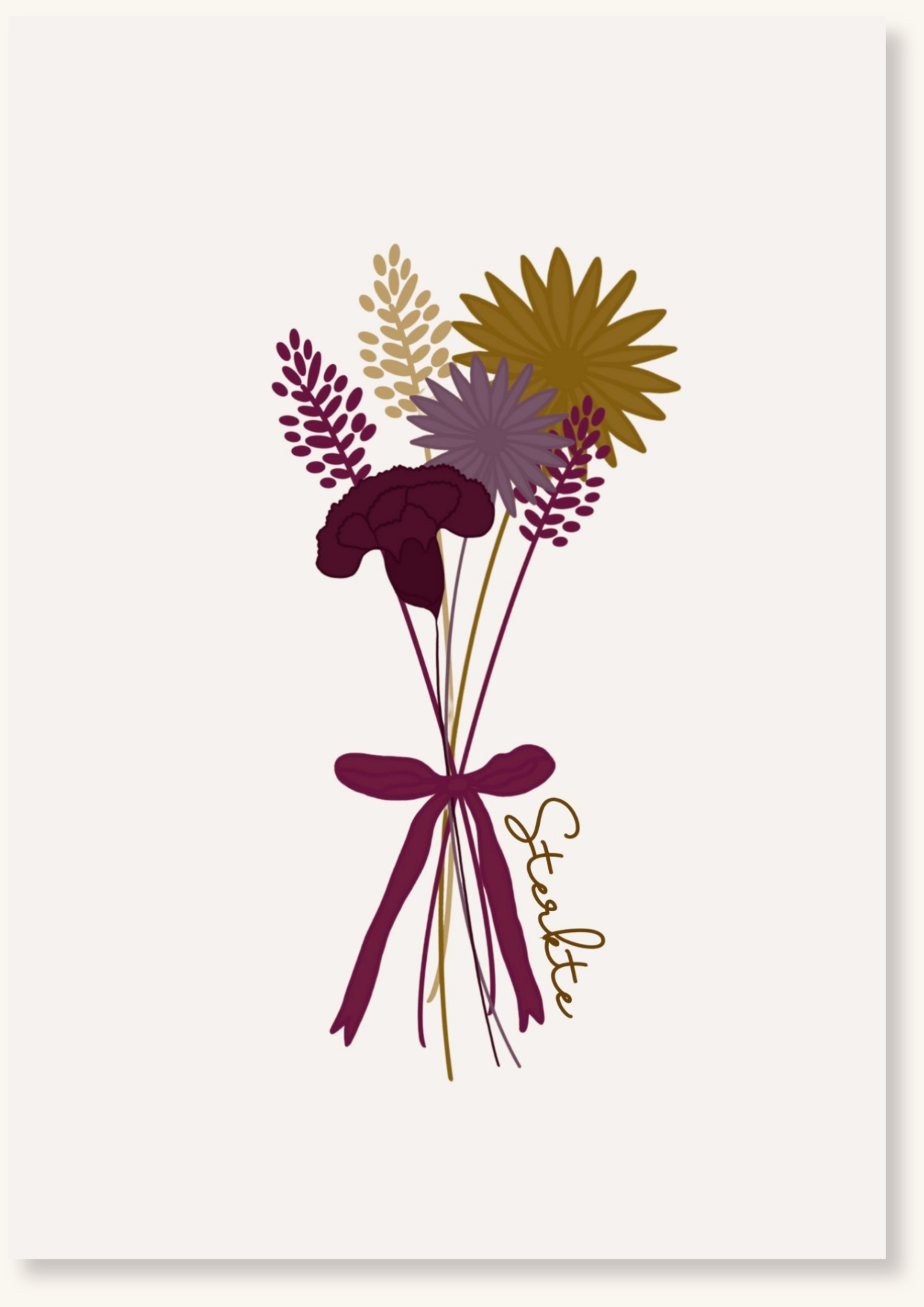 Sterkte - Veldboeket met strik