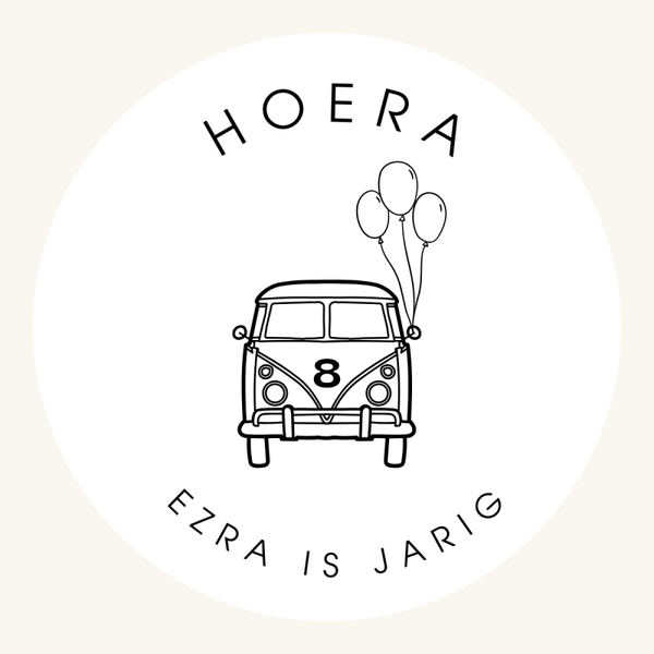 Gepersonaliseerde stickers per stuk - VW Bus