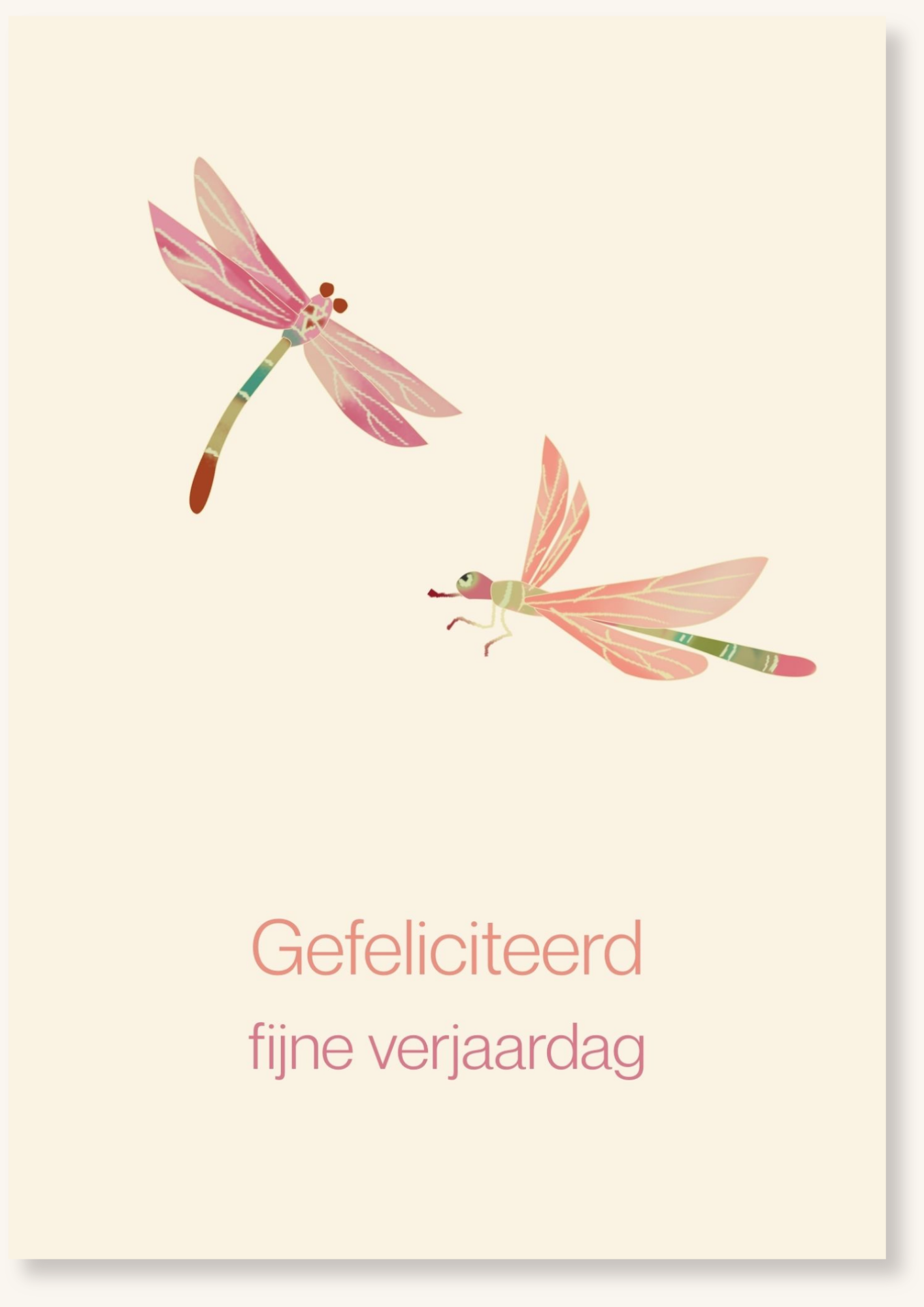 Verjaardag - Libelles roze