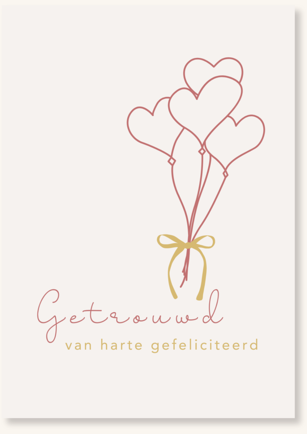 Huwelijk - Getrouwd hartjes ballonnen