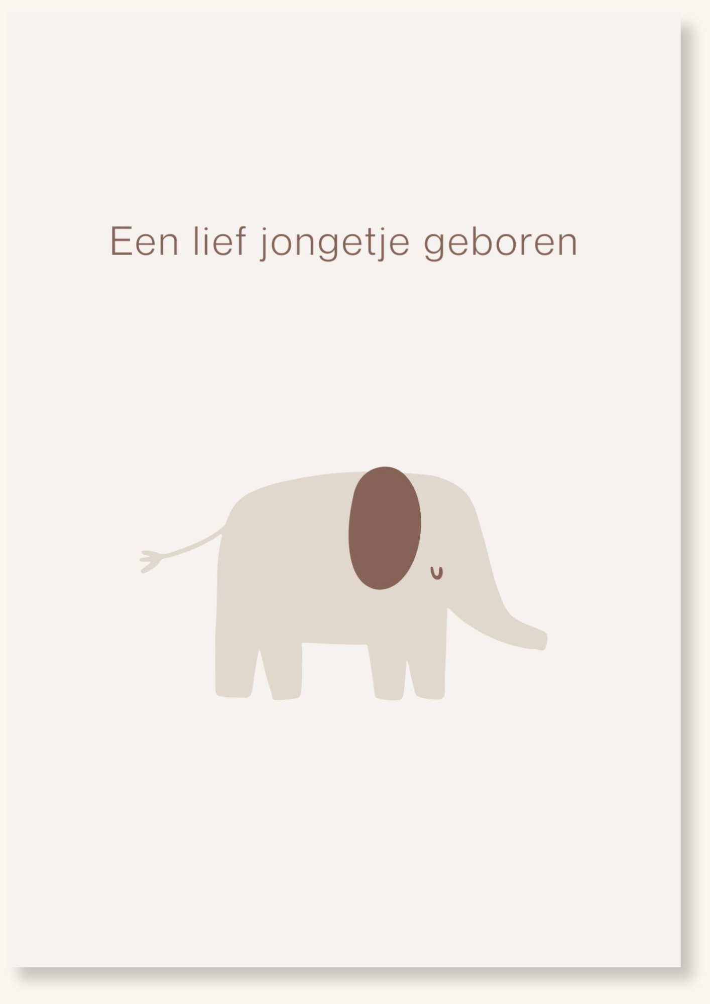Geboorte - Een lief jongetje geboren olifant