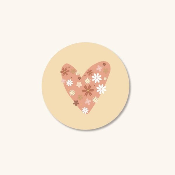 Stickers - Studio Jolie hartje met bloemen