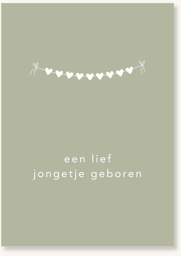 Geboorte - Een lief jongetje geboren groen