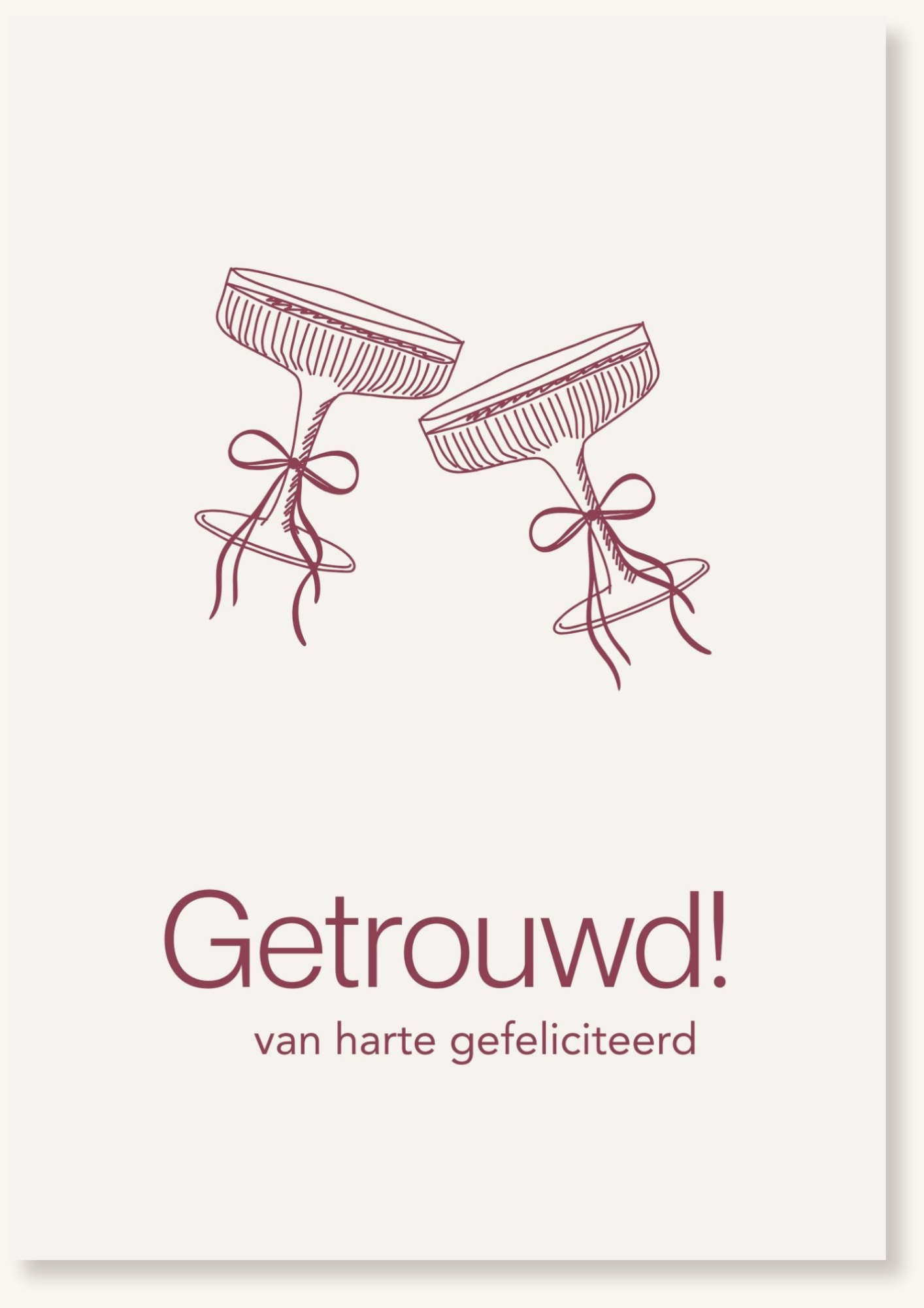 Huwelijk - Getrouwd champagne glazen