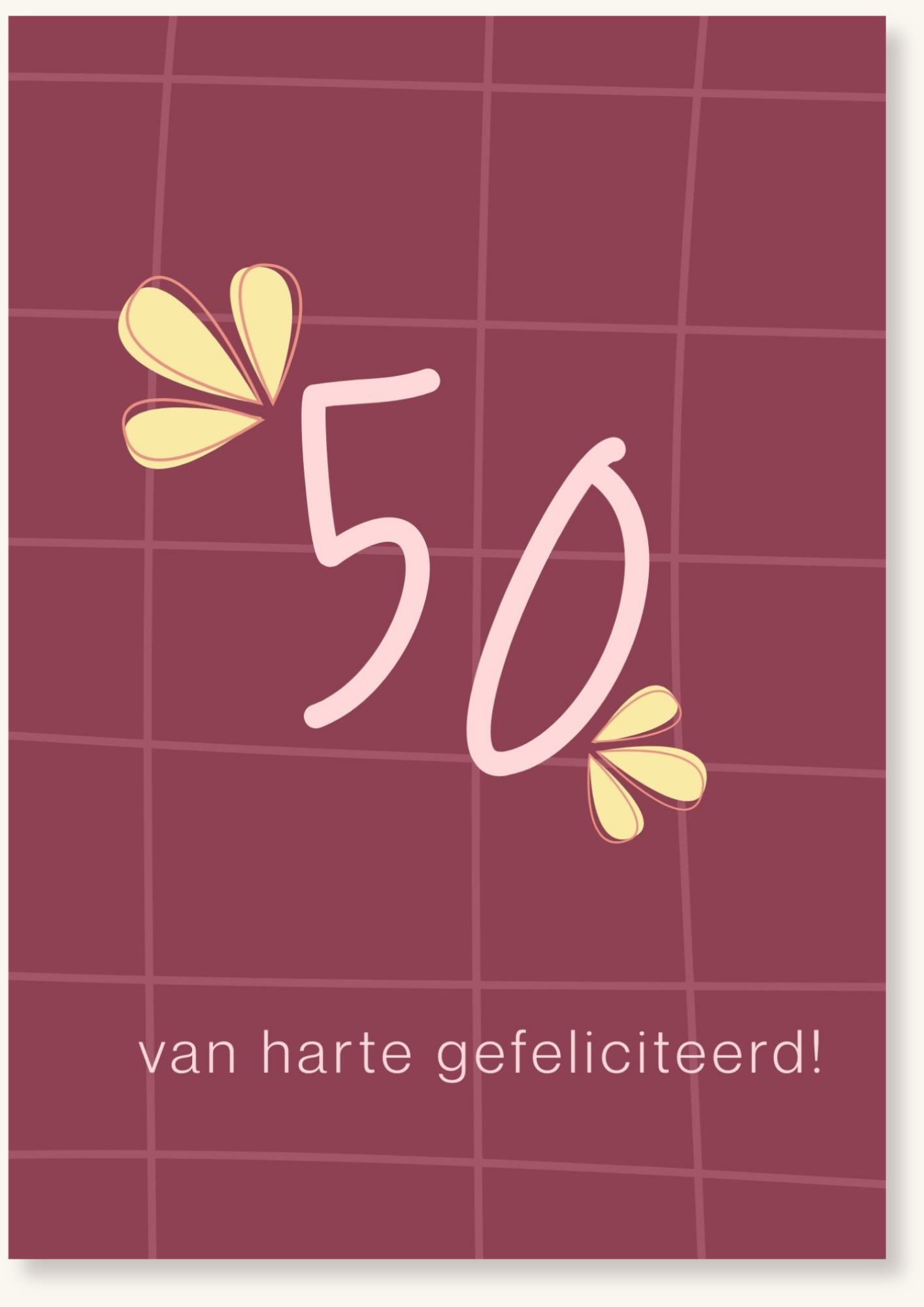Verjaardag - 50 roze