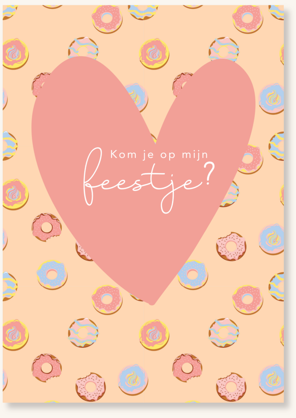 Uitnodigingskaartjes - Donuts