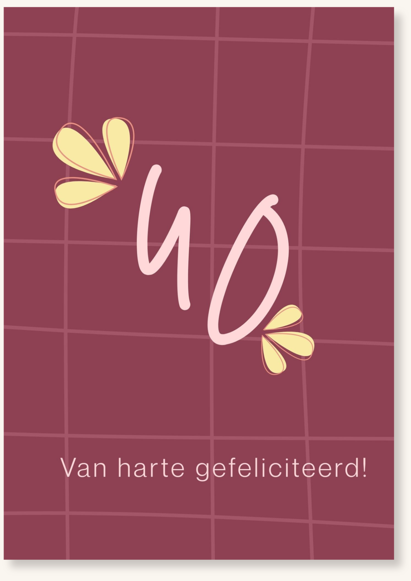 Verjaardag - 40 roze