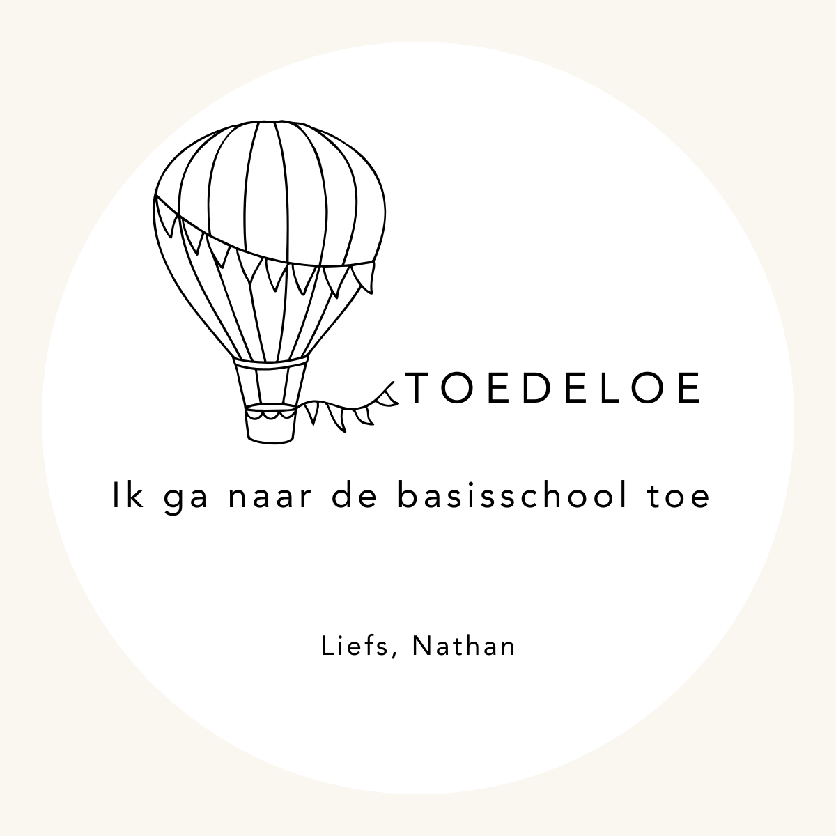 Gepersonaliseerde stickers per stuk - Luchtballon