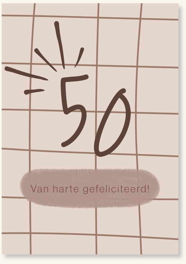 Verjaardag - 50 bruin
