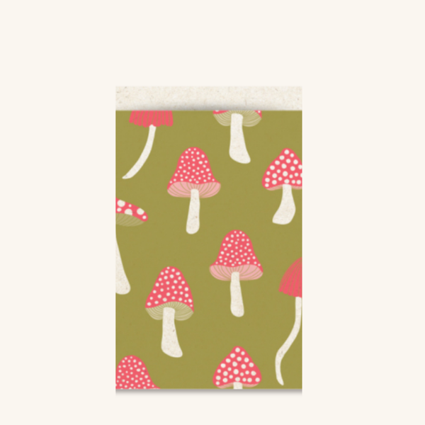 Cadeauzakjes - Paddestoelen maat M - 5 stuks