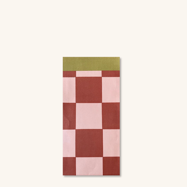 Cadeauzakjes - Oranje geruit maat M - 5 stuks