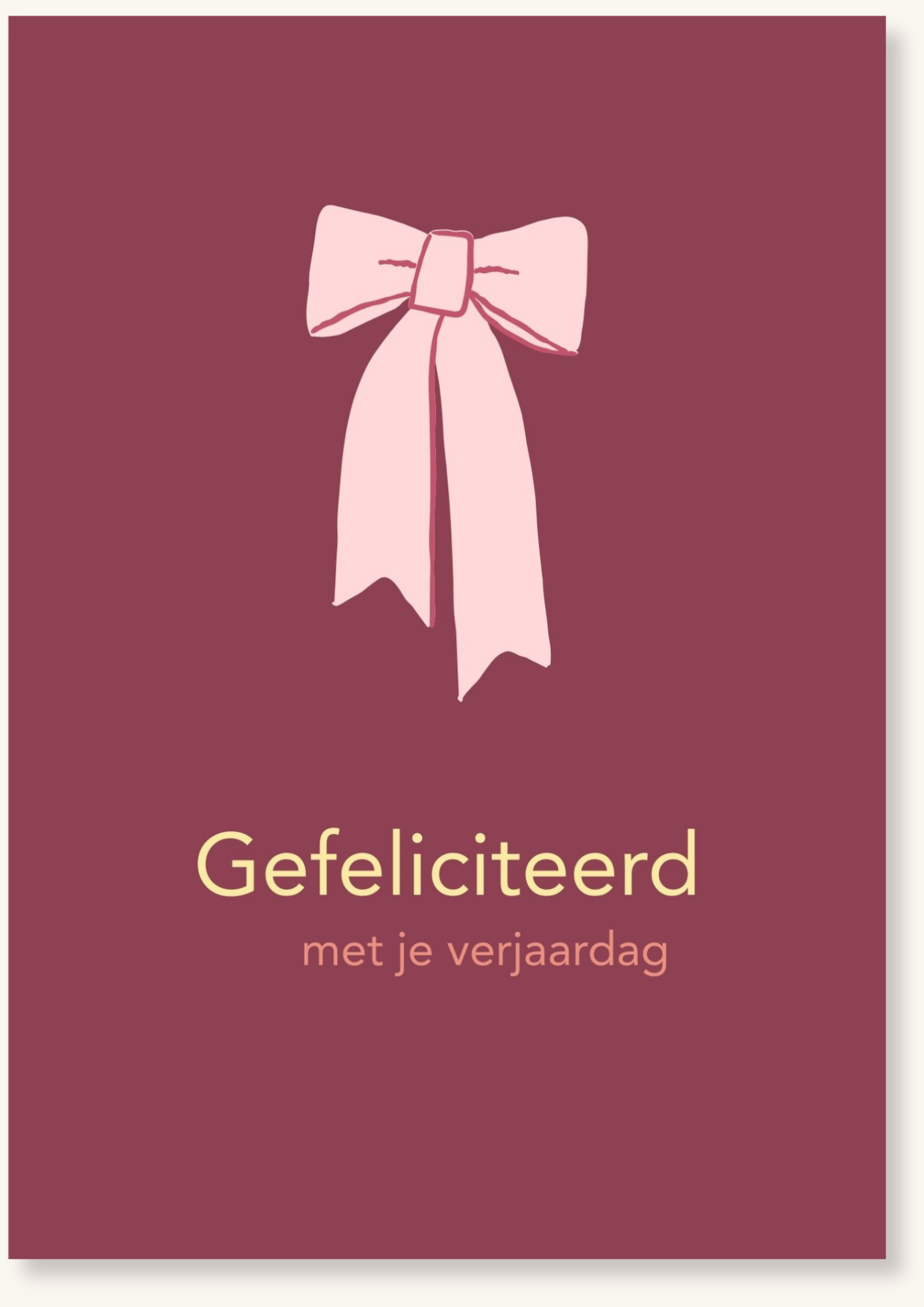 Verjaardag - Strik roze