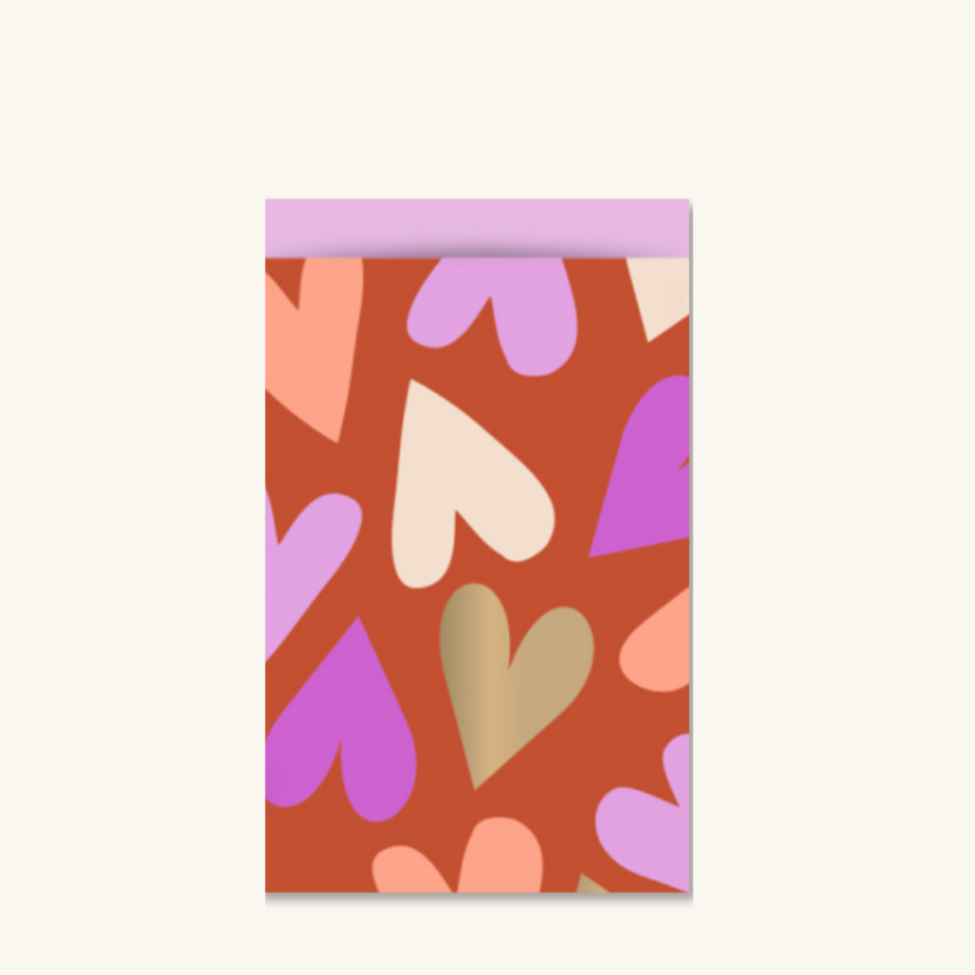 Cadeauzakjes - Hartjes maat M - 5 stuks