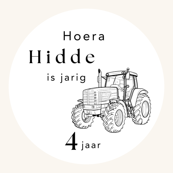 Gepersonaliseerde stickers per stuk - Trekker