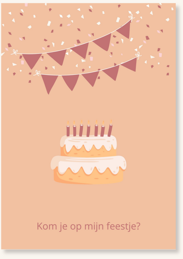 Uitnodigingskaartjes - Taart