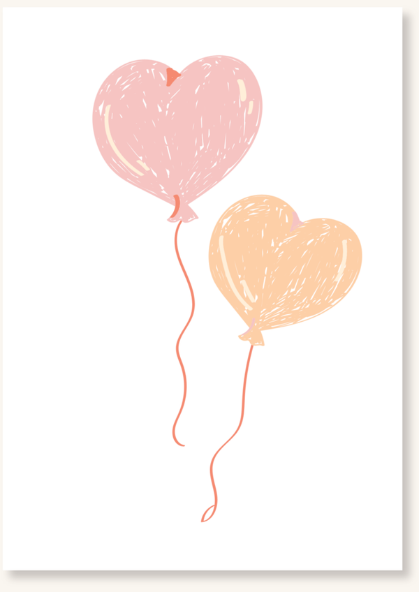 Blanco - Hartjesballonnen