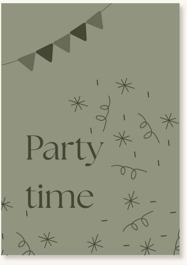 Uitnodigingskaartjes - Party time