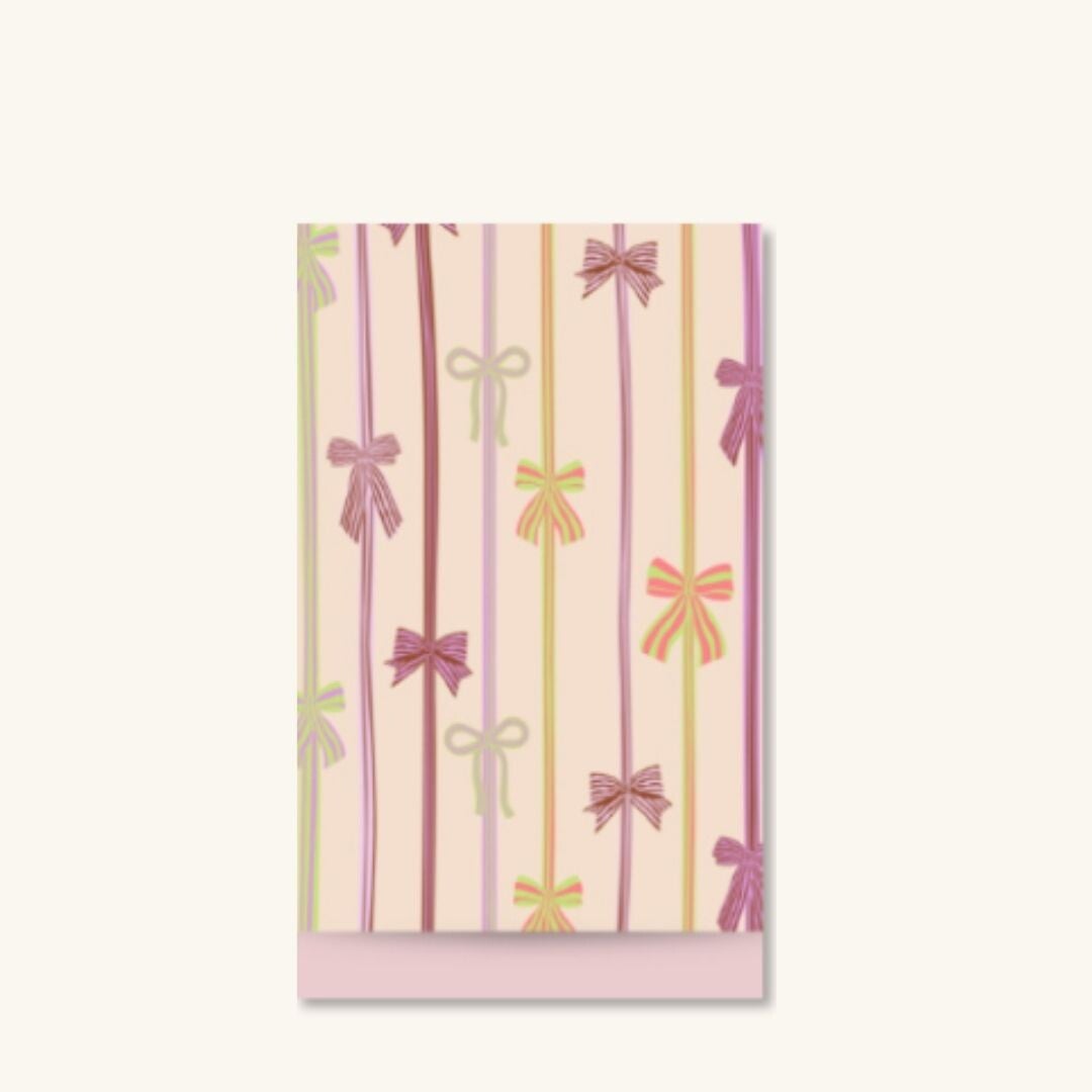 Cadeauzakjes - Beige strikjes maat M - 5 stuks