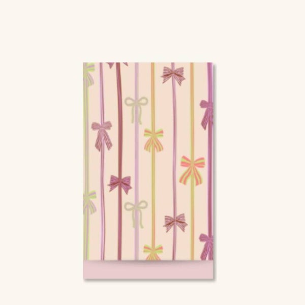 Cadeauzakjes - Beige strikjes maat M - 5 stuks