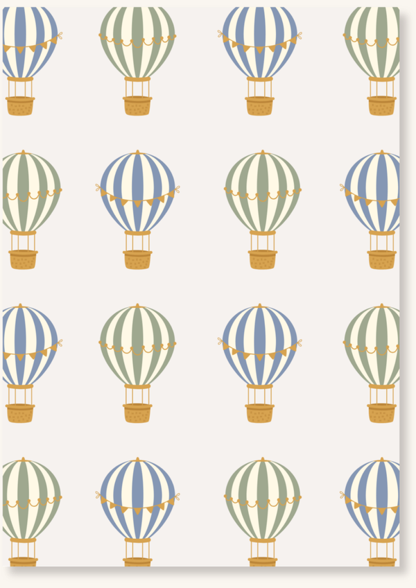 Blanco - Luchtballonnen blauw, groen