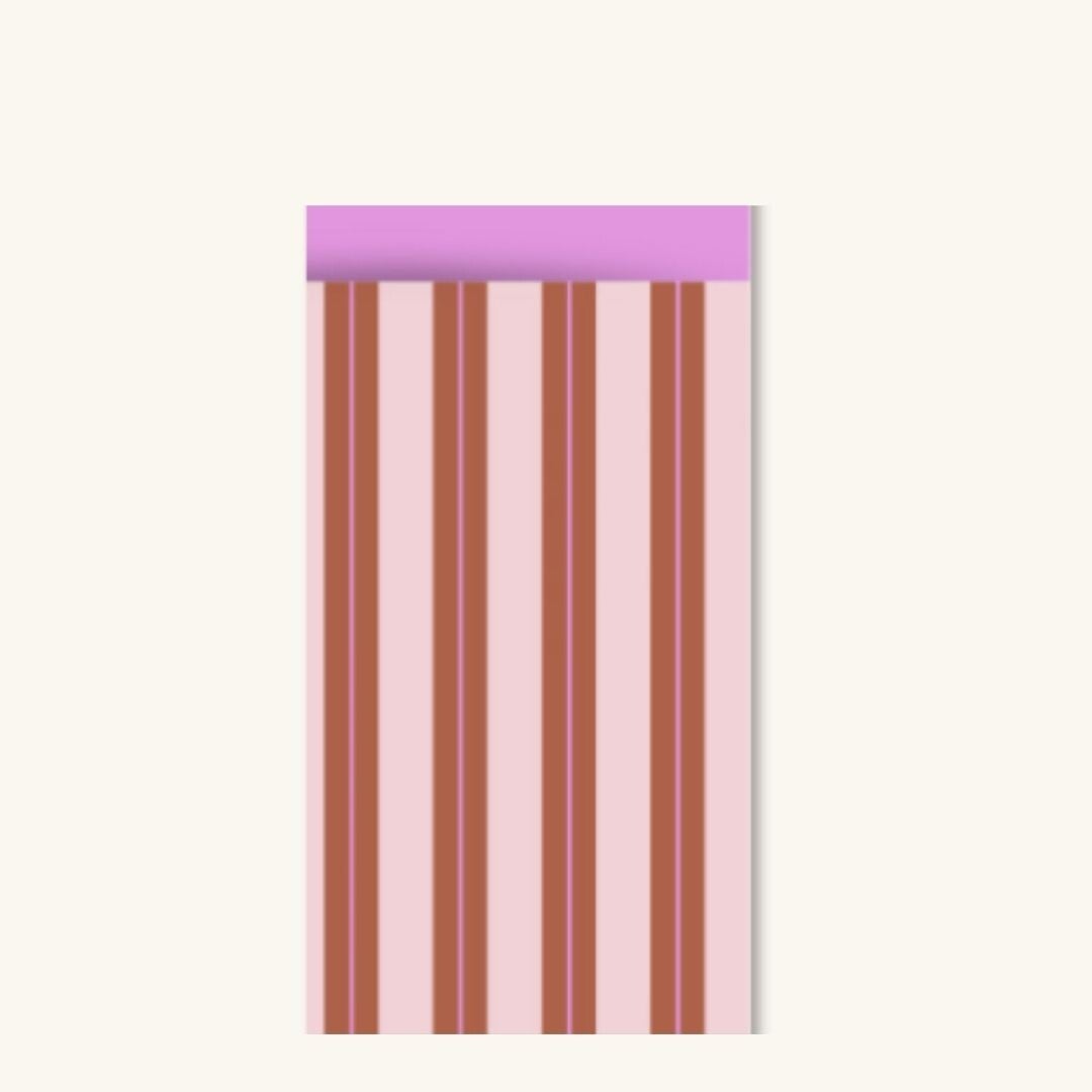 Cadeauzakjes - Gestreept roze/rood maat M - 5 stuks