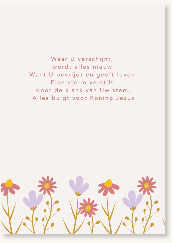 Bijbels tintje - Waar U verschijnt wordt alles nieuw