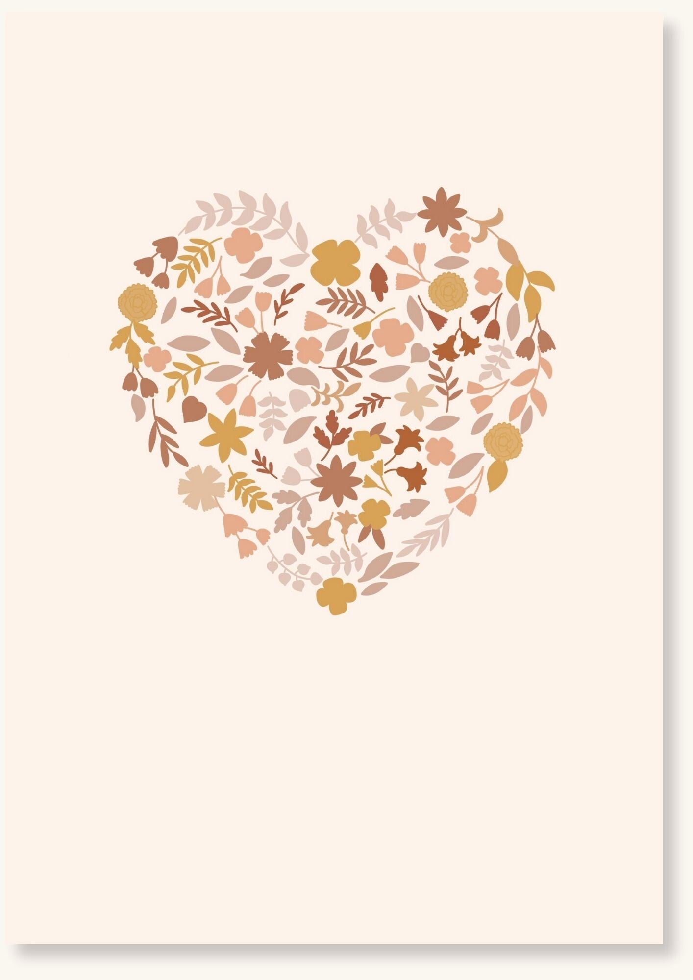 Blanco - Hartje van bloemen