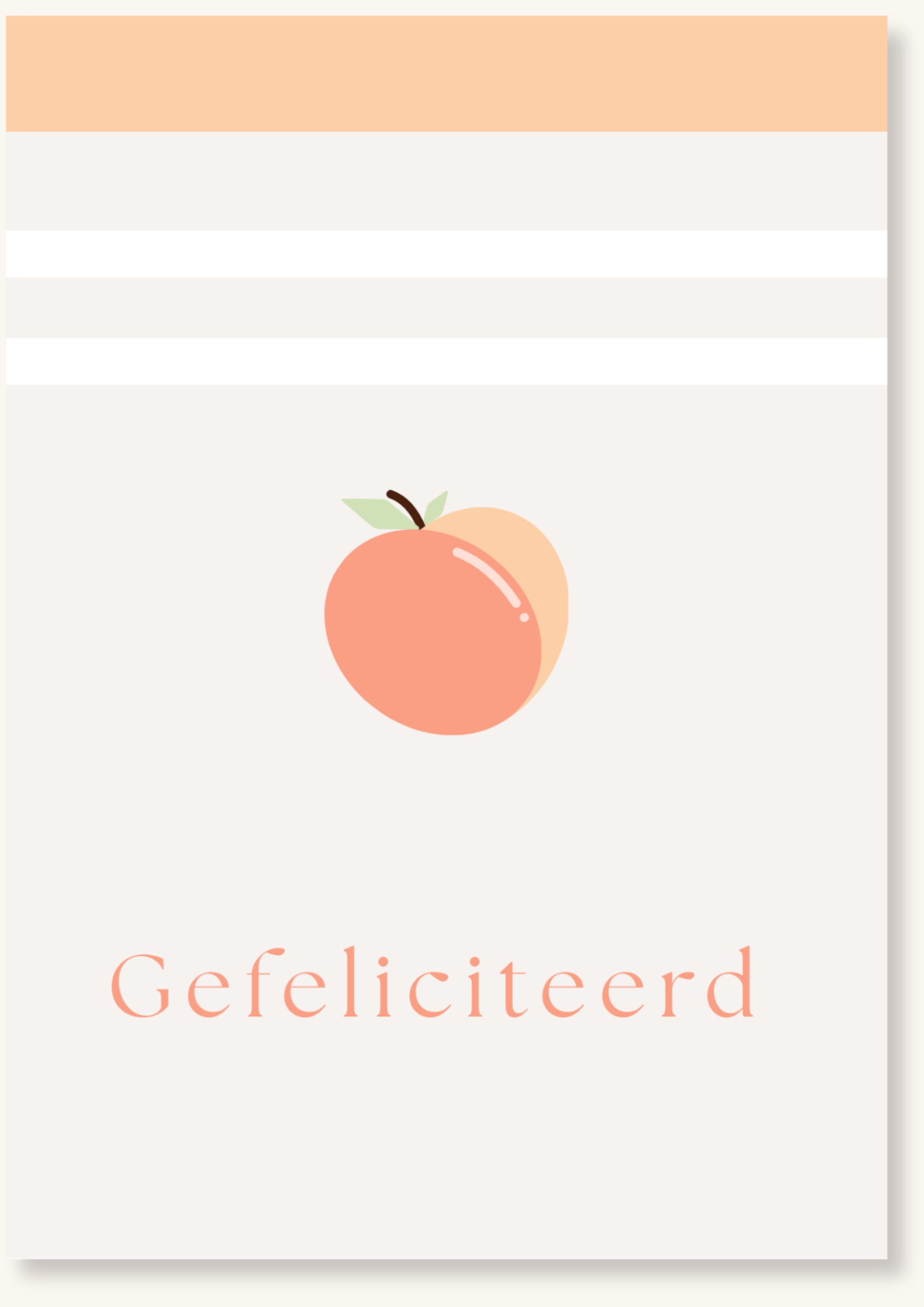 Verjaardag - Gefeliciteerd perzik