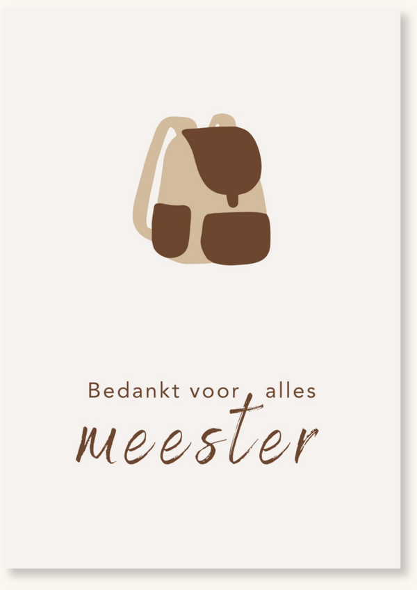 Diversen - Bedankt meester tas
